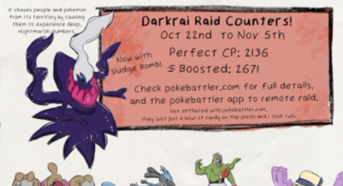 Pokémon Go - Raid de Darkrai - counters, fraquezas e ataques