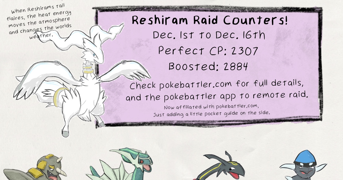 Reshiram (Pokémon GO) - Best Movesets, Counters, Evolutions and CP