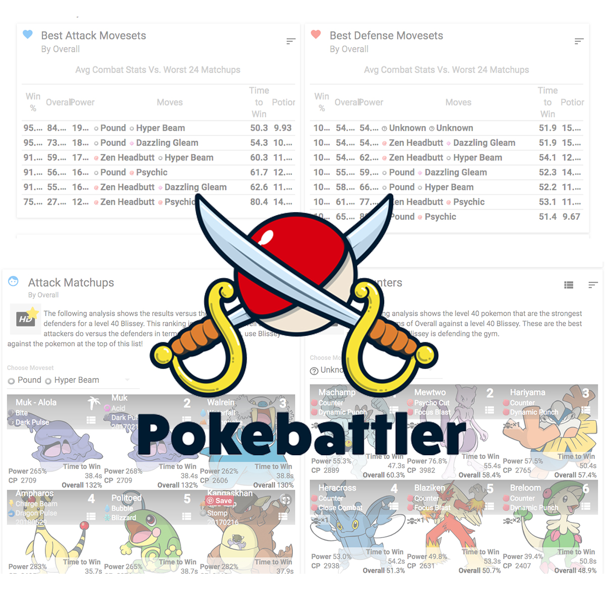 Toxel Counters - Pokemon GO Pokebattler