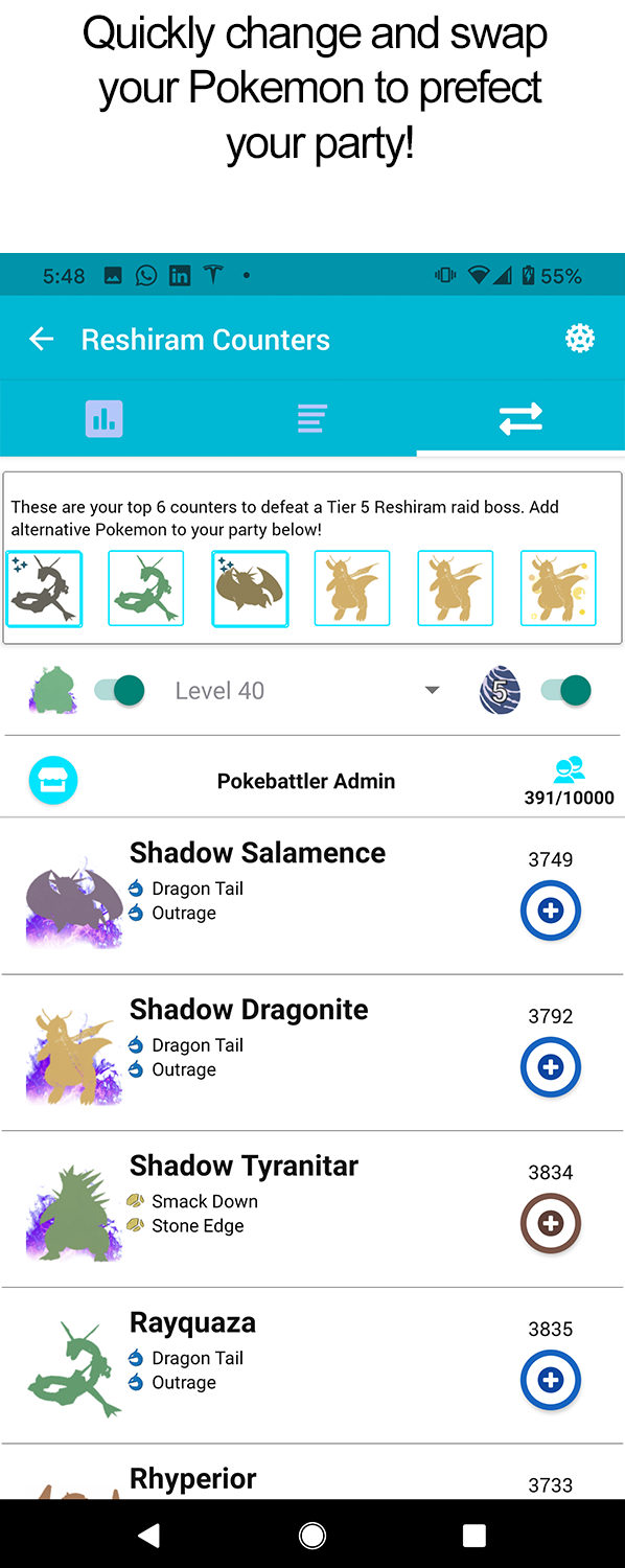 Raid Boss - Tier list and counters for Pokémon GO - Download do APK para  Android